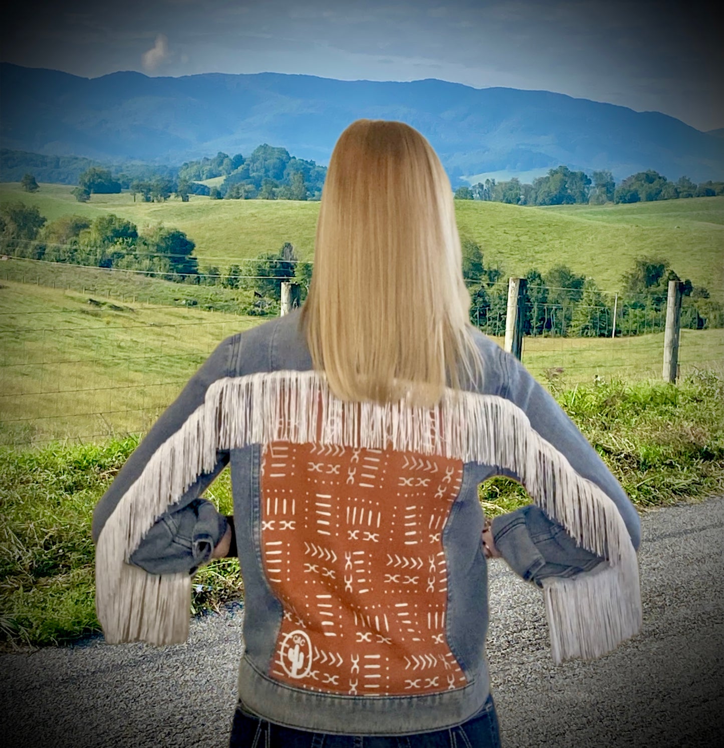 Southwest White Fringe Jean Jacket