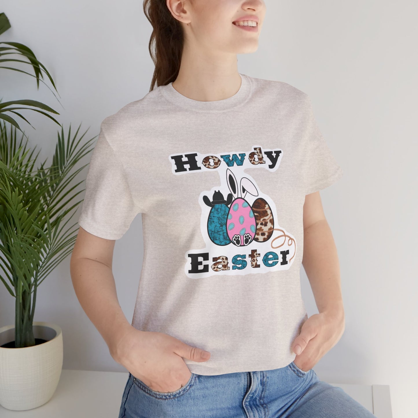 Howdy Easter Bunny Unisex Short Sleeve Tee