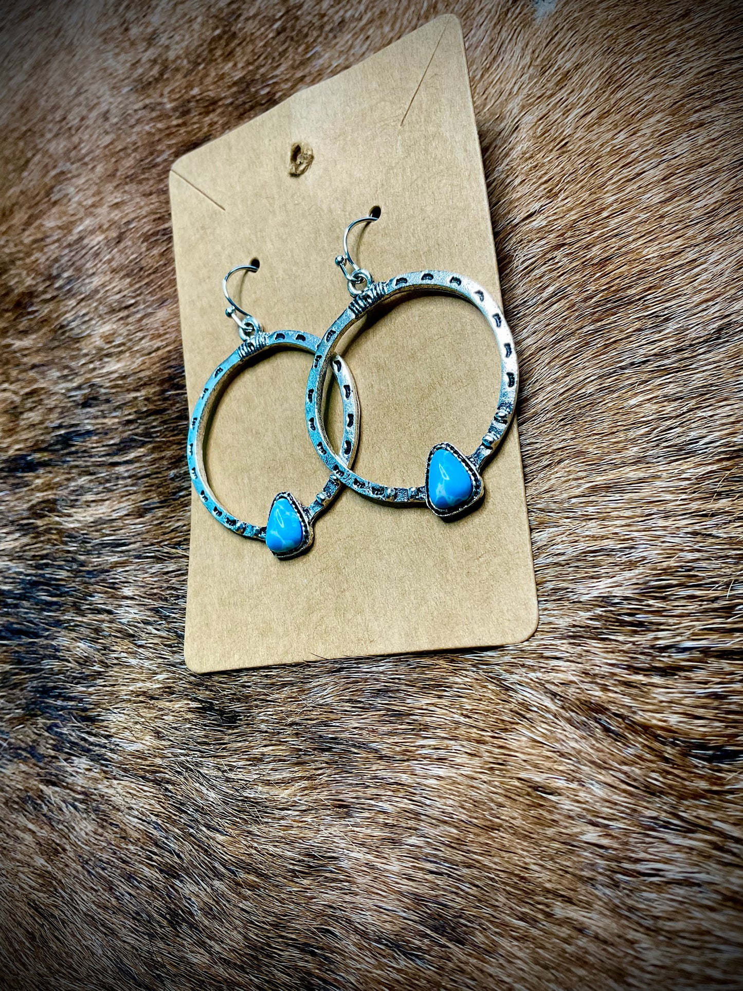 Turquoise Hoop Earrings
