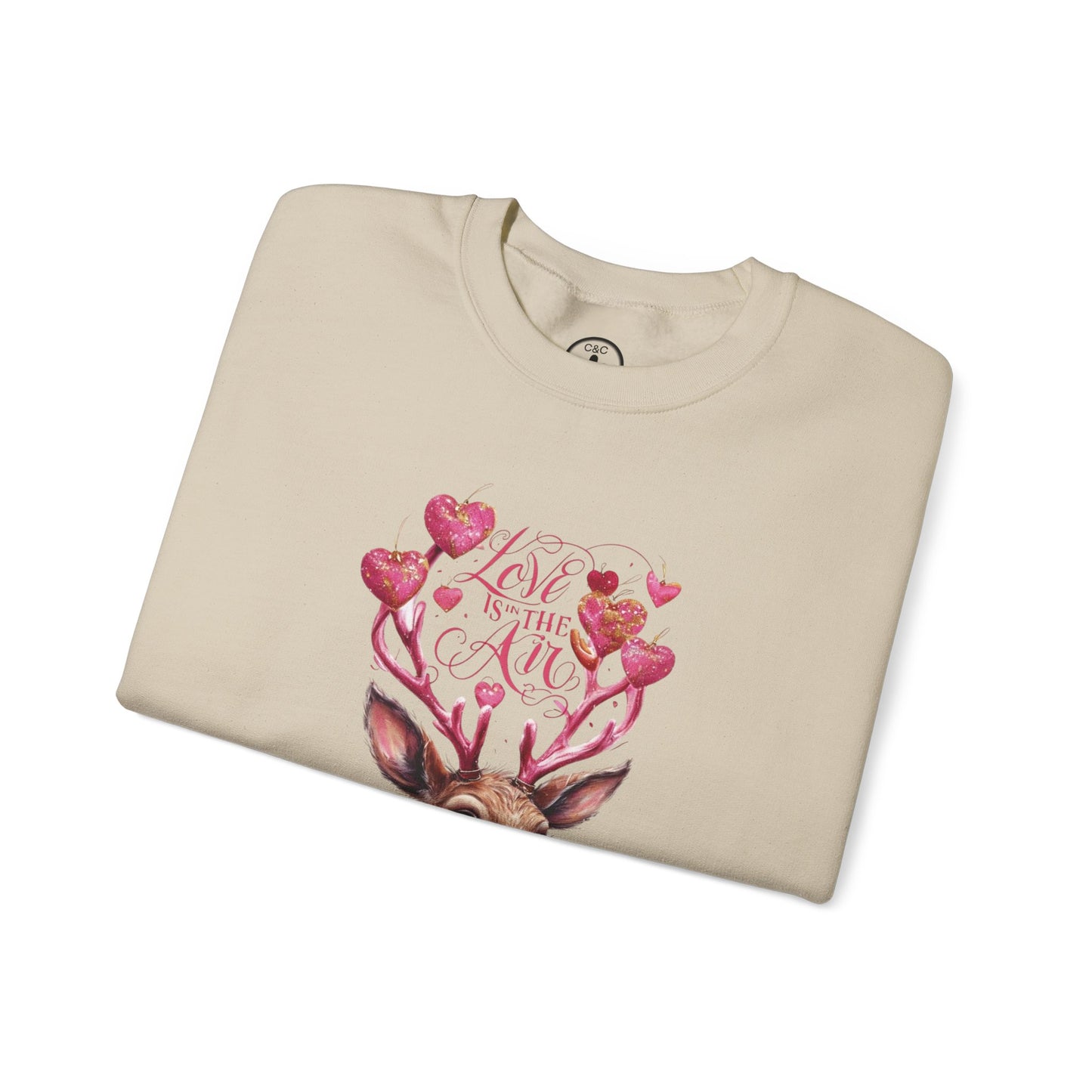 Valentine’s Day Deer Sweatshirt