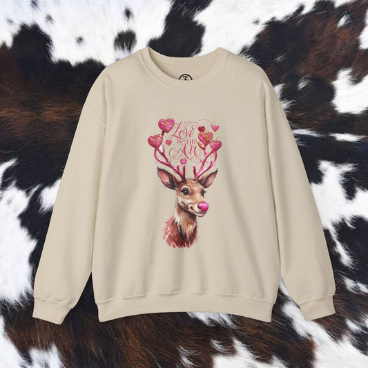 Valentine’s Day Deer Sweatshirt