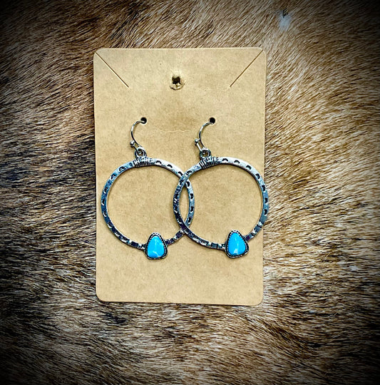 Turquoise Hoop Earrings
