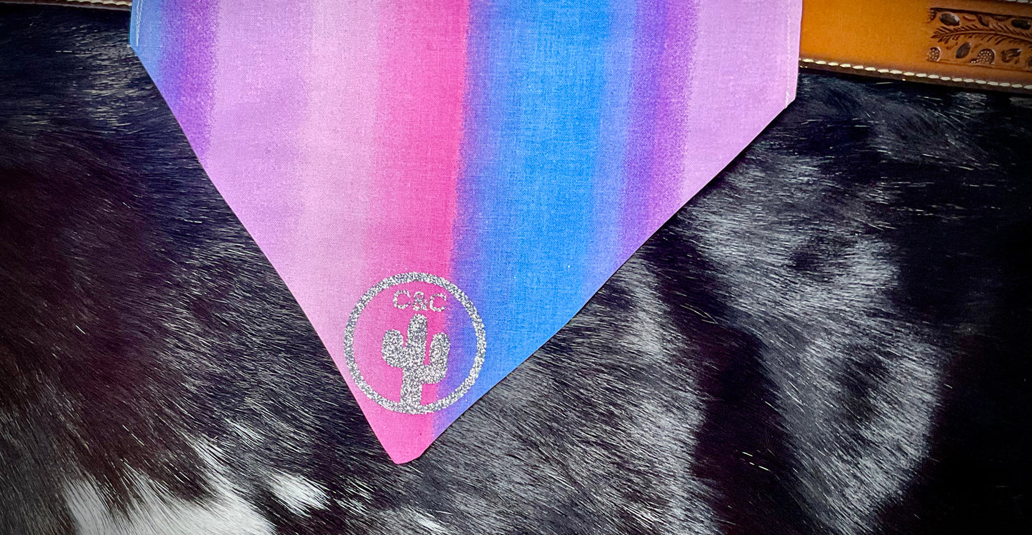 Pastel Rainbow Dog Bandanna