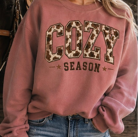 Cozy Season Embroidered Crewneck — PREORDER