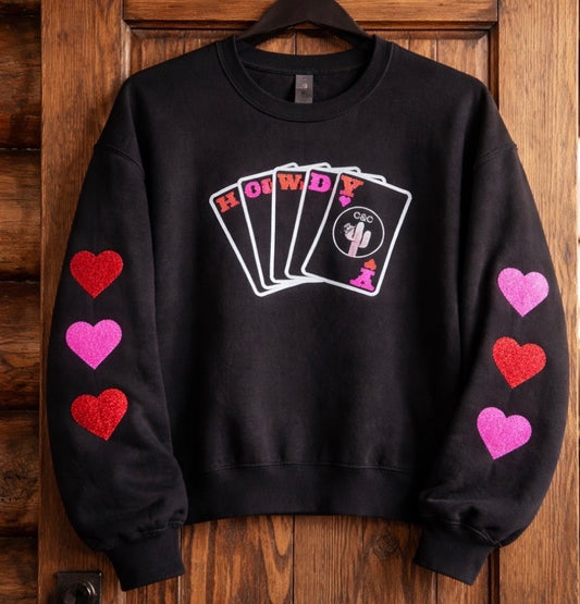 HOWDY Poker Hand Sweatshirt
